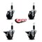 Service Caster 3'' Soft Rubber Wheel Swivel 1-1/8'' Expanding Stem Caster Set 2 Brakes, 4PK SCC-EX20S314-SRS-2-PLB-2-118 - alternate 5